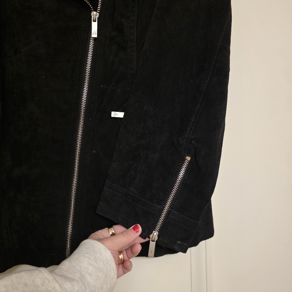 Vintage dennis basso Suede Leather Moto Western Jacket NWT Wmns 1X Black Gothic - Picture 4 of 10